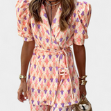 Araceli Printed Set with Blazer and Flared Pants