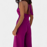 Jessica Mono Halter Crossback with Backless Design and Wide Legs