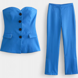 Paesha Relaxed Set with Sleeveless Top and Wide Leg Pants