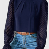 Helga Long Sleeve Nautical Blouse