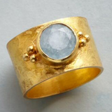 Retro Ring with Golden Moon