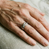 Retro Ring in Gold and Silver with Zirconia