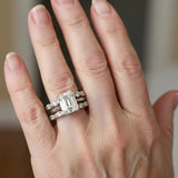 Retro silver ring with shiny layers