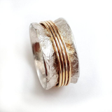 Retro "Golden Thread" Ring in Silver Color