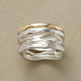 Retro "Oco" Ring in Gold and Silver