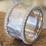 Retro ring with silver zirconia
