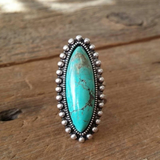 Retro ring with turquoise stone