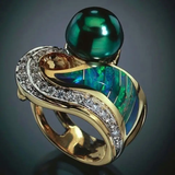 Retro ring with green zirconia