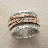Retro ring in rose gold and silver