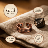 Sarah's Grid Copper Ring