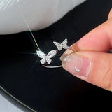 Adjustable Butterfly Ring in Silver