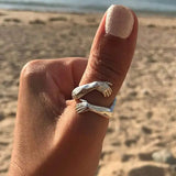 Adjustable Hug Ring in Silver