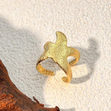 Adjustable Retro Gold Ring "Starfish"