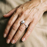 Adjustable 925 Silver Ring with Kitten