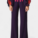 Sybella Two-Piece Set with Off-Shoulder Top and Wide-Leg Printed Pants