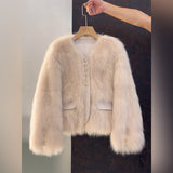 Aurora – Short Synthetic Fur Jacket