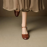 Authentic Leather Heels Valery