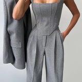 Dolce™ - Three-Piece Suit with Double-Breasted Blazer