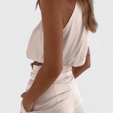 Helira Two-Piece Set with Fluid Top and Palazzo Pants