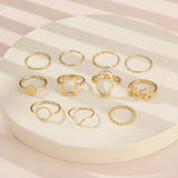 Set of 11 Retro Silver Rings