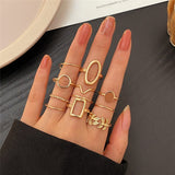 Set of 11 Retro Silver Rings