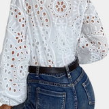 Alba Blouse with Eyelet