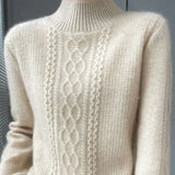 Blanche | Cable-Knit Roll Neck Jumper