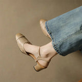 Authentic Leather Heels Valery