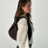 Sage Medium Woven Shoulder Bag