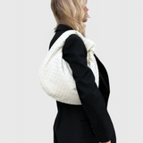 Sage Medium Woven Shoulder Bag