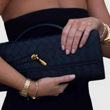 Melanie Clutch with Gold Knot Detail
