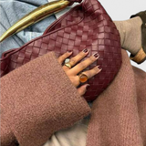 Paola - Woven Bag with Golden Handle