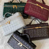 Milla Mini Woven Bag with Golden Accessories