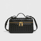 Milla Mini Woven Bag with Golden Accessories