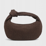 Lilac Medium Woven Bag with Knot Detail
