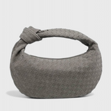 Lilac Medium Woven Bag with Knot Detail