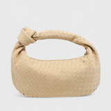 Lilac Medium Woven Bag with Knot Detail