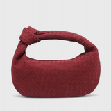 Lilac Medium Woven Bag with Knot Detail