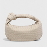 Lilac Medium Woven Bag with Knot Detail