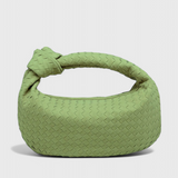Lilac Medium Woven Bag with Knot Detail