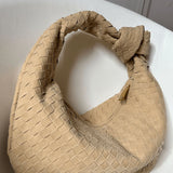 Lilac Medium Woven Bag with Knot Detail
