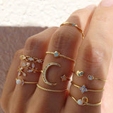 Set of 10 Auxiliary Rings Coated in Silver and Gold