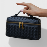 Milla Mini Woven Bag with Golden Accessories