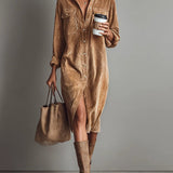 Estela – Midi Corduroy Dress