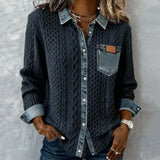 Fátima – Top with Denim Details