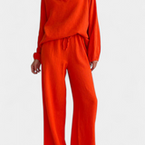 Aya Two-Piece Cotton Set with V-Neck