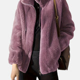 Alya – Soft Fur Jacket with Zipper