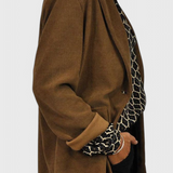 Jemima Button-Up Blouse with Geometric Print