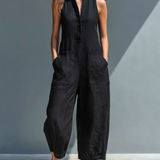 Sleeveless Linen Jumpsuit