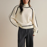 Edith | Roll Neck Cotton-Blend Pullover